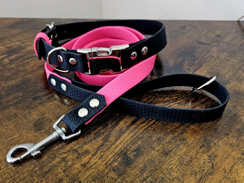 Hexa set černá x svítivě růžová