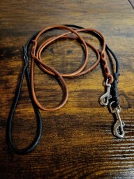 Kožená proplétaná šňůra - vodítko