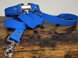 Hexa set, vodítko s vypoštěcí karabinou modrá
