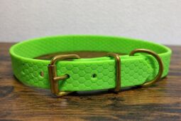 Obojek s přeskou - staromosazné kování