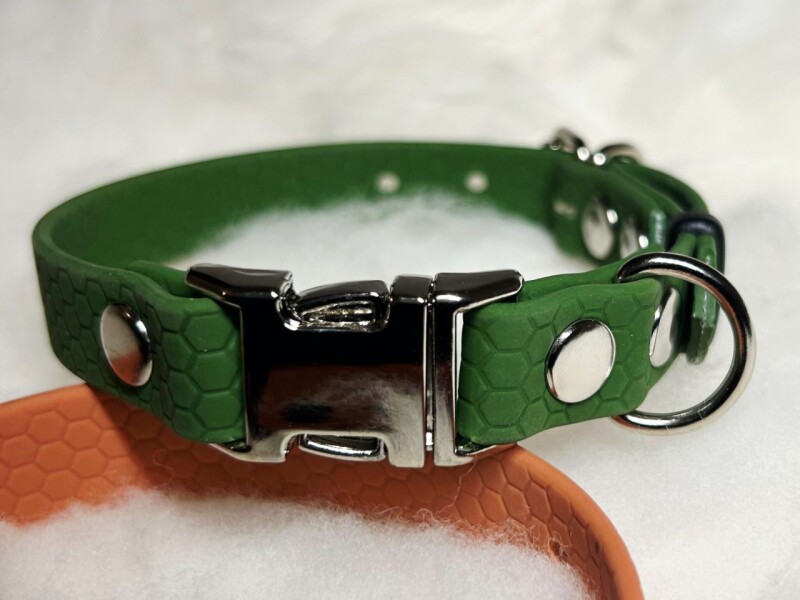 Hexa obojek s trojzubcem olivový