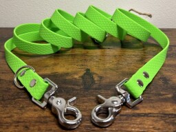 HEXA přepínací vodítko svítivě zelené s vypouštěcími karabinami  