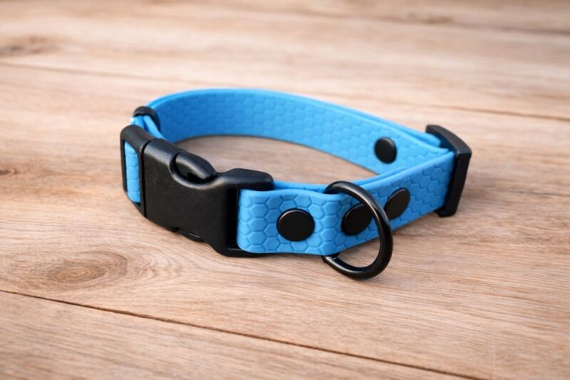 Set pro štěně KLIK - vodítko + obojek s plastovým trojzubcem