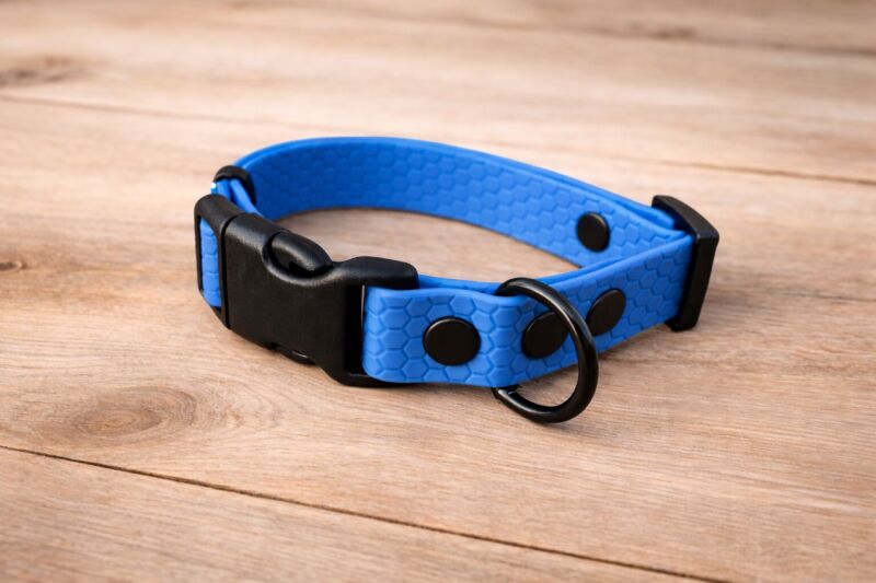 Set pro štěně KLIK - vodítko + obojek s plastovým trojzubcem